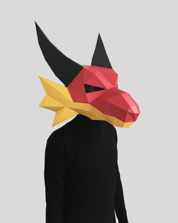 ماسک اوریگامی اژدها