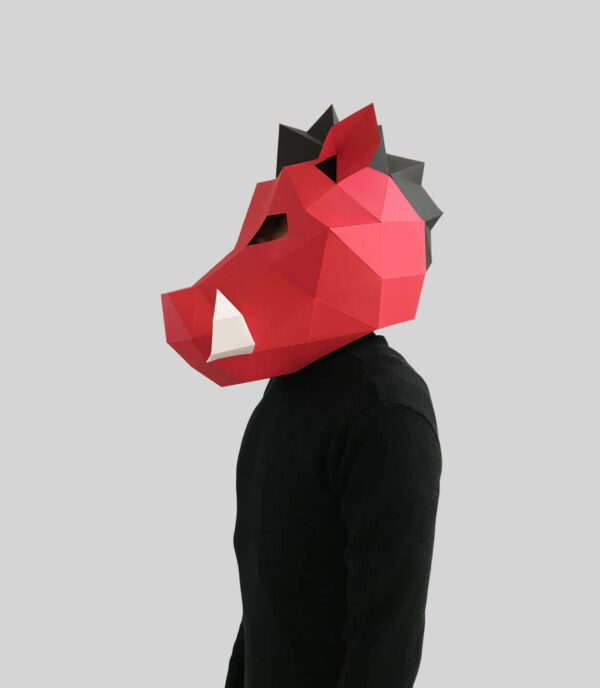ماسک تمام صورت اوریگامی خوک